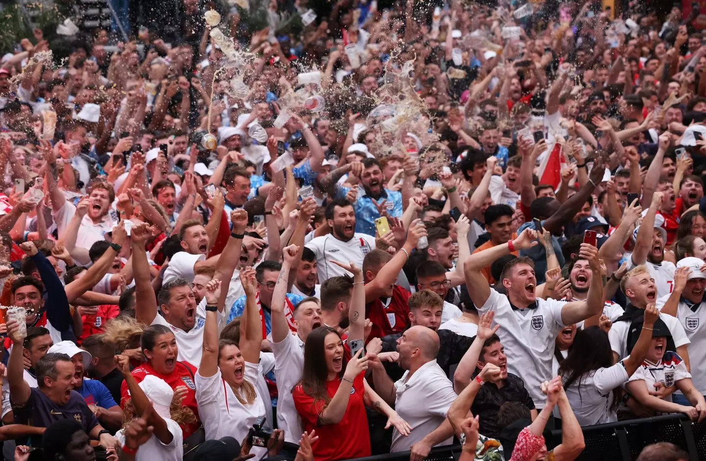 England fans will be hoping to celebrate deep into the night on Sunday. (Dan Kitwood/Getty Images)