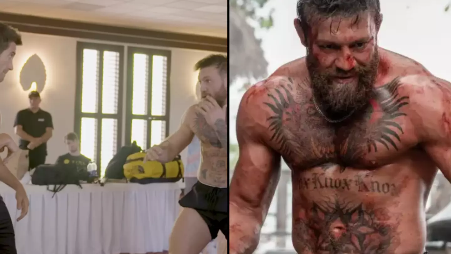 Fans are saying the same thing after seeing behind-the-scenes of Conor McGregor fight scene in new movie