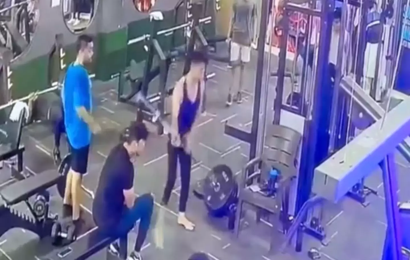 The barbell nearly hit him.