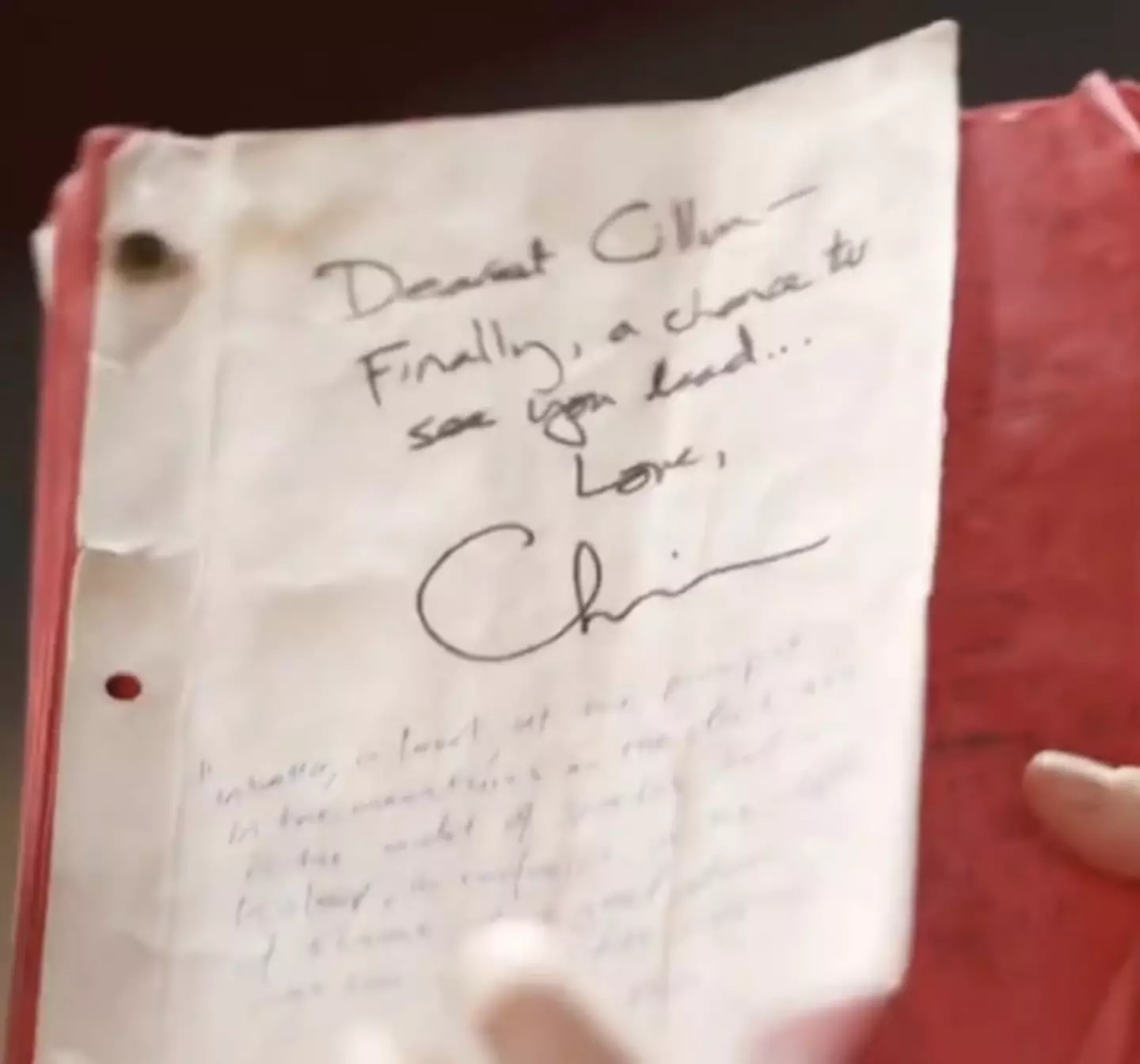 There was a sweet handwritten note from Christopher Nolan to the actor (YouTube/60 Minutes)