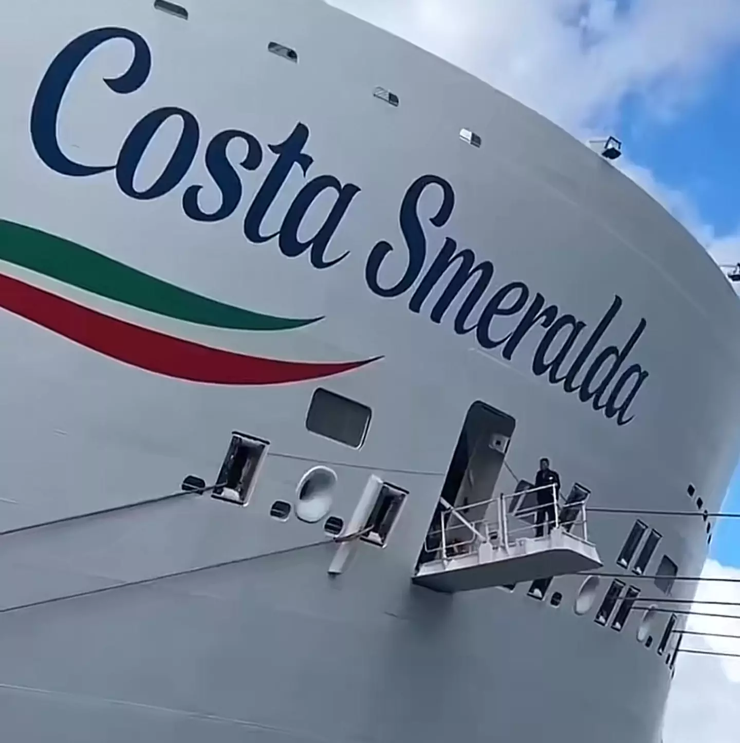 Emma was on board the Costa Smeralda.