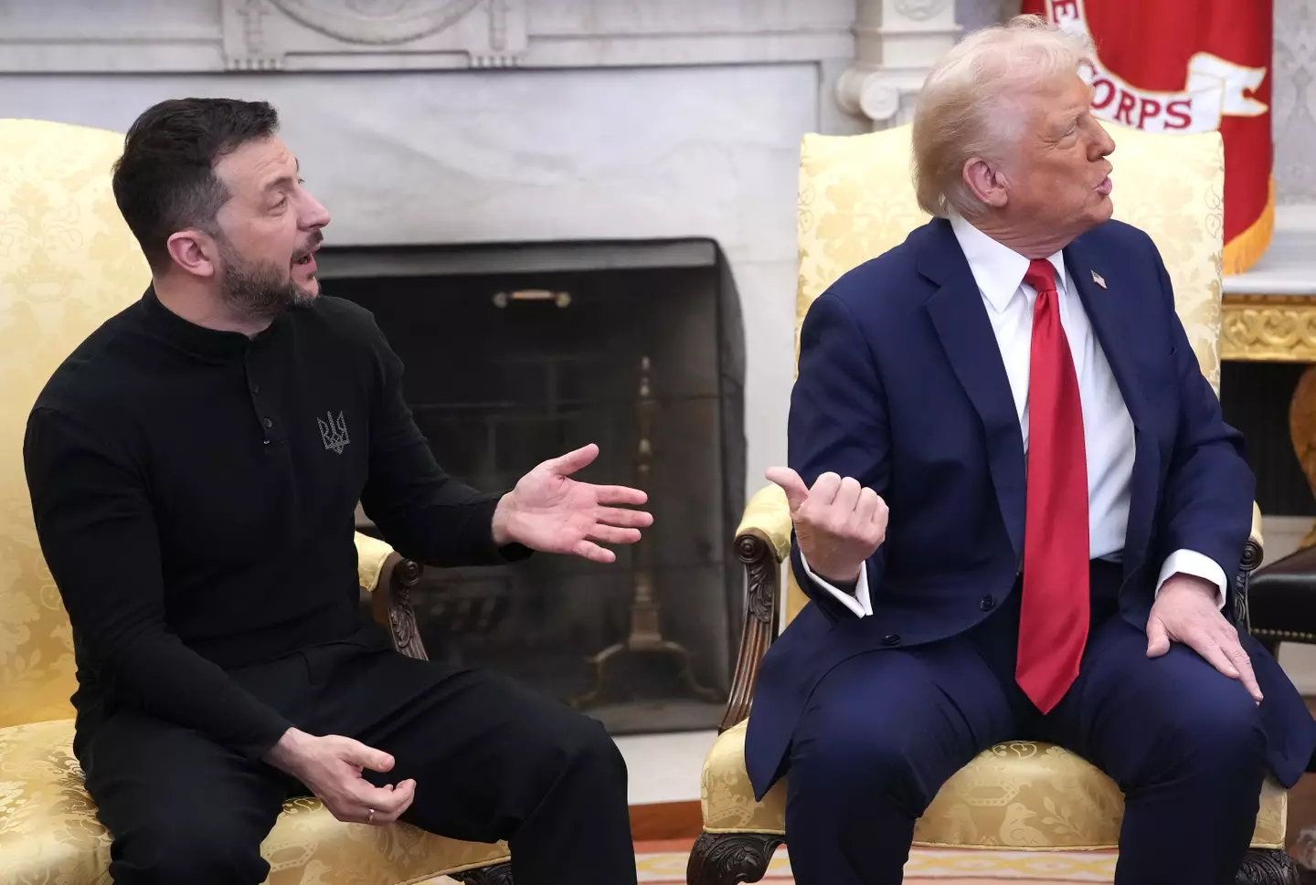 Zelenskyy was criticised for his clothing (Andrew Harnik/Getty Images)