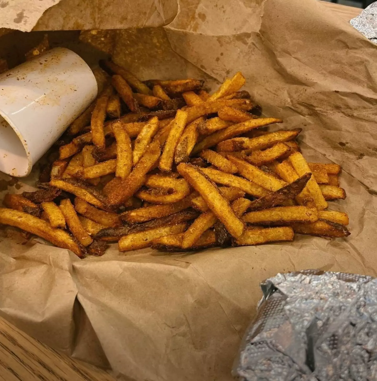 Five Guys always give you a hearty helping of fries.
