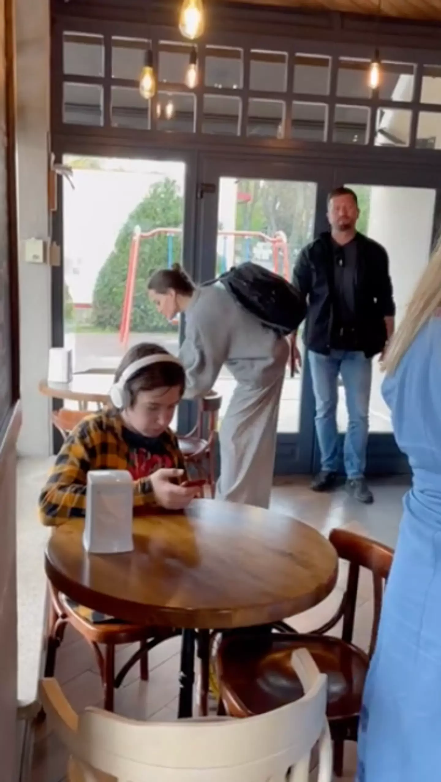 A teenage schoolboy has admitted he didn’t recognise Angelina Jolie when she walked into a cafe.