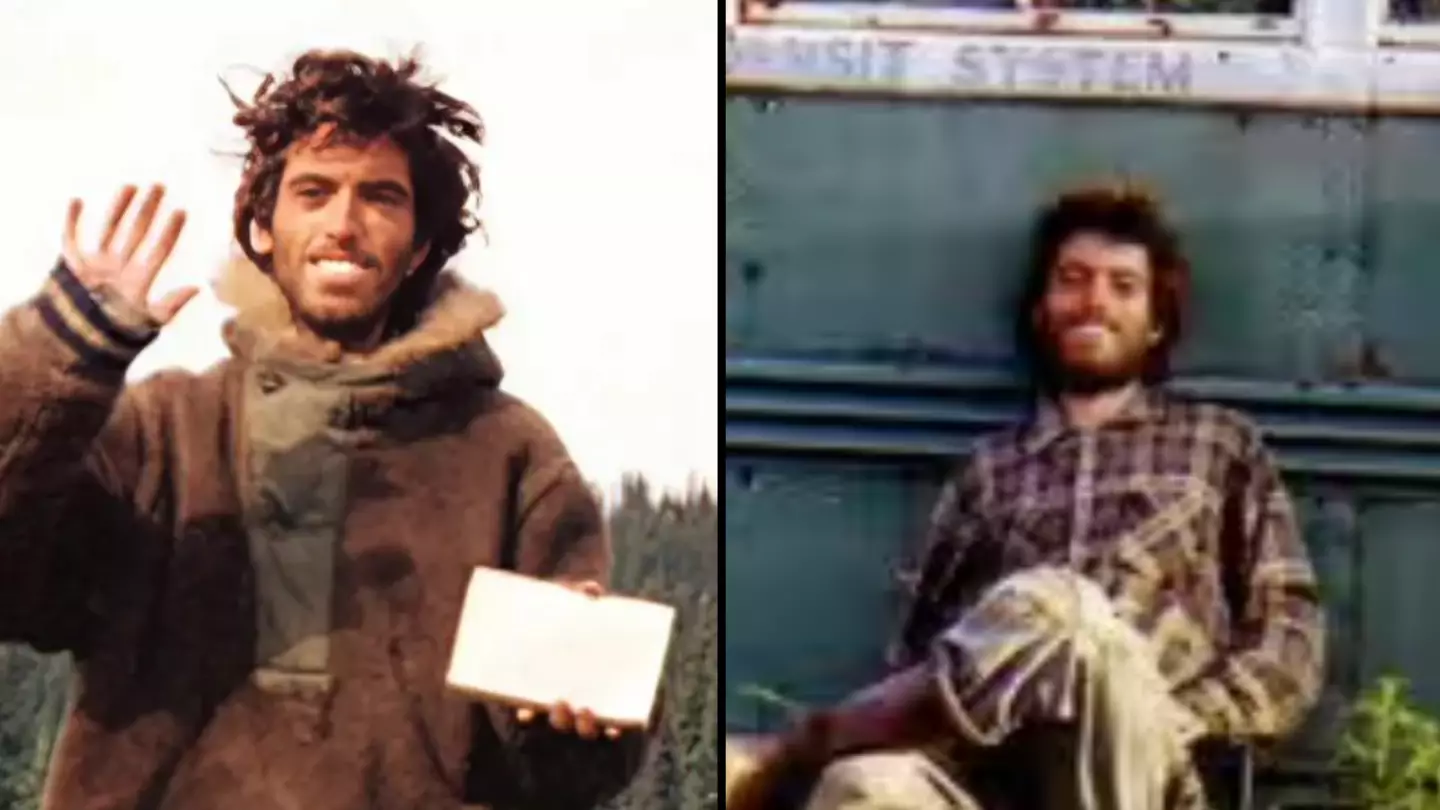 Man in historic photo held note with message to world before hiking into wild and never coming back