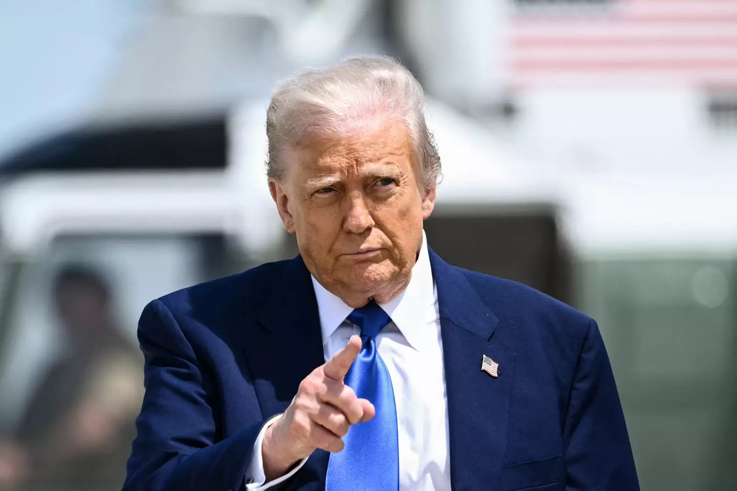 Donald Trump wants to keep deporting people out of the US under an 18th century law which needs the US to be at war (BRENDAN SMIALOWSKI/AFP via Getty Images)
