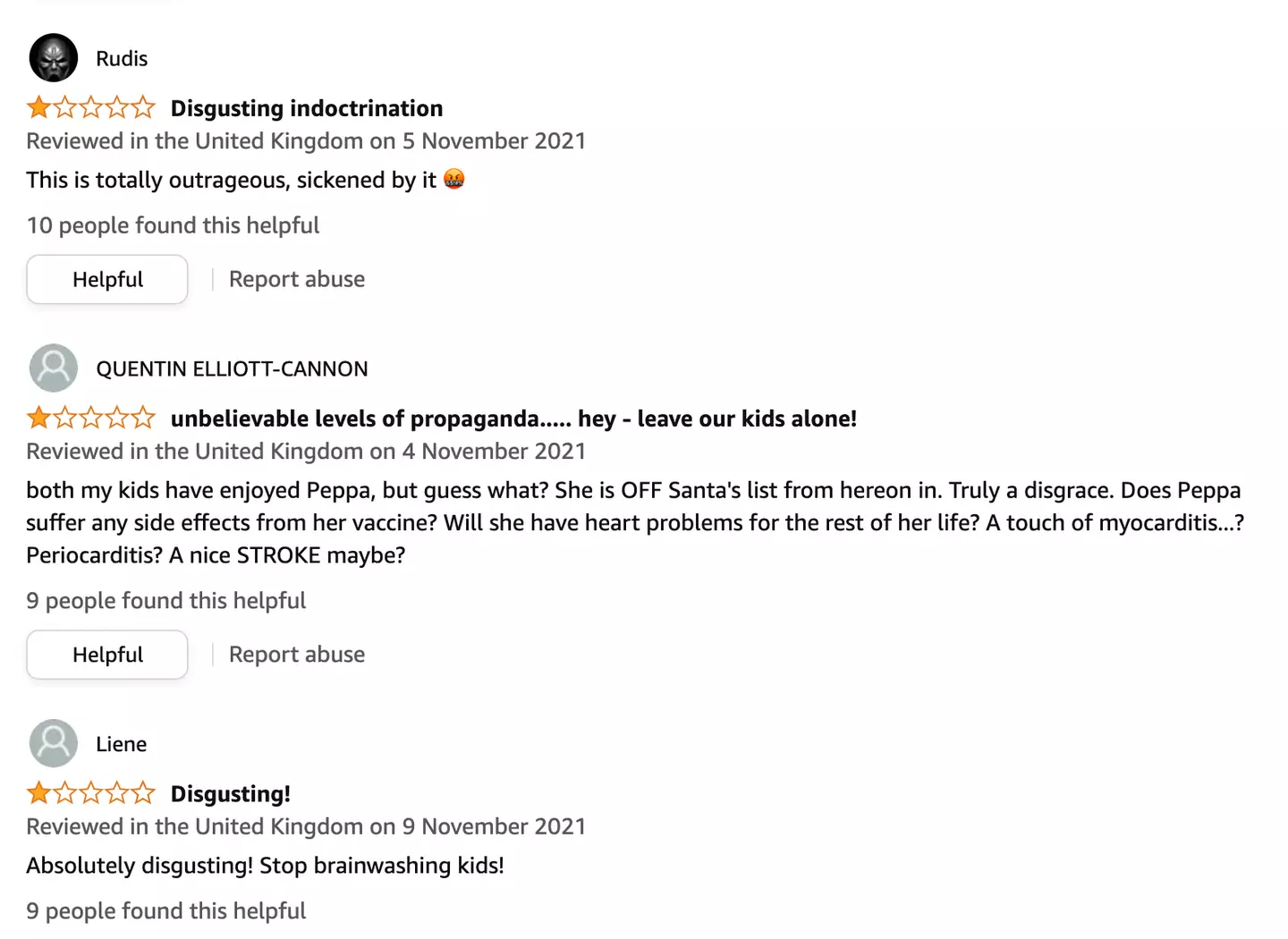A sample of some of the reviews left on Amazon.
