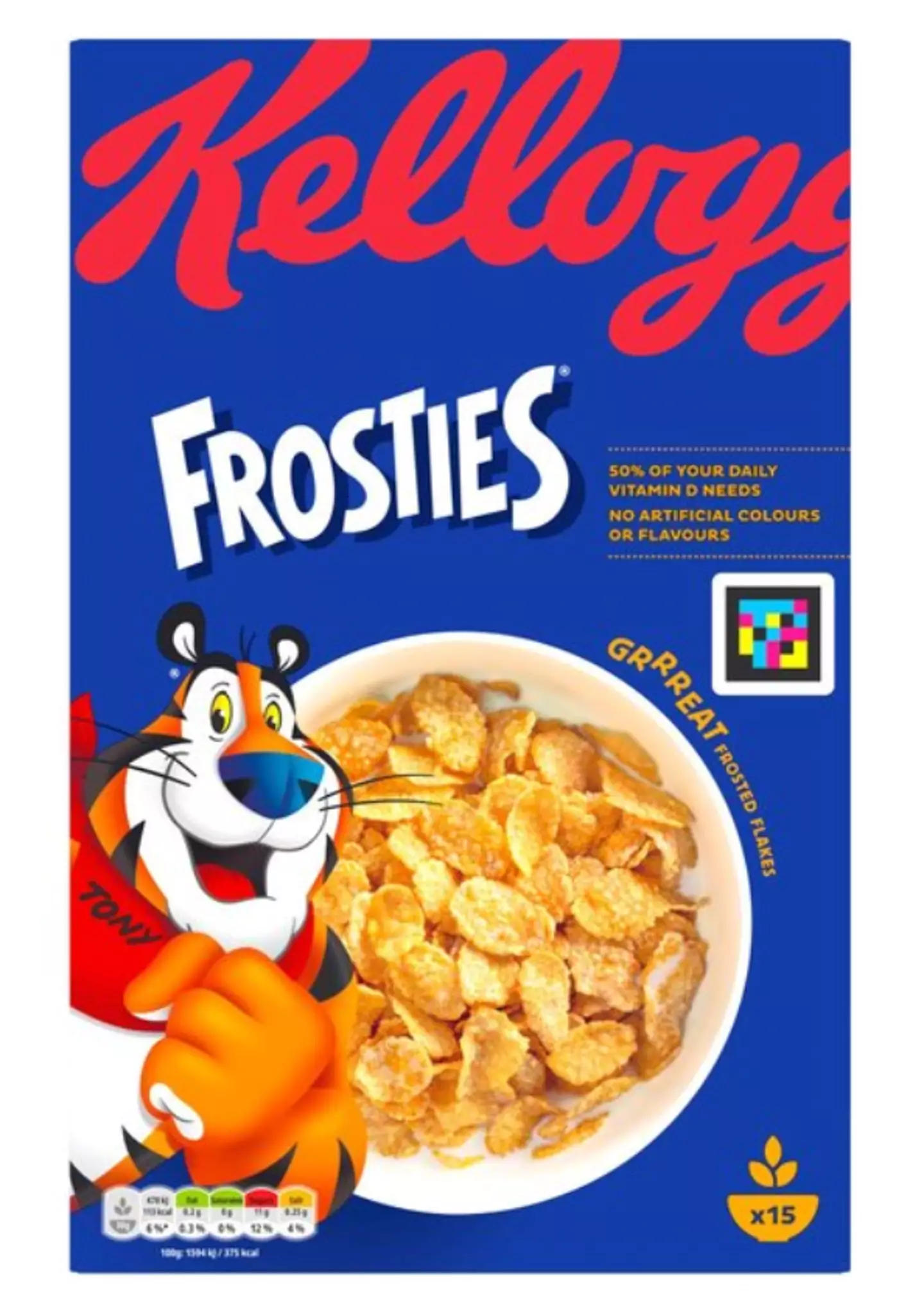 Frosties contain a lot of sugar, which doesn't come as a surprise to anyone.