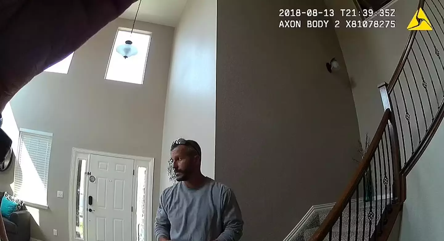 Chris Watts in body cam footage.
