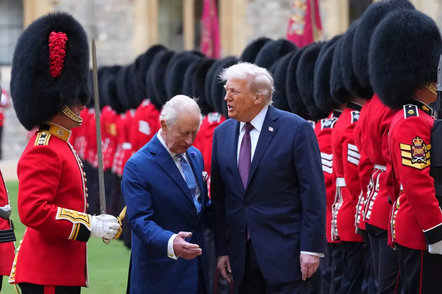 A 'clearly uneasy' King Charles managed to smooth things over by guiding Trump (Kirsty Wigglesworth - WPA Pool/Getty Images)