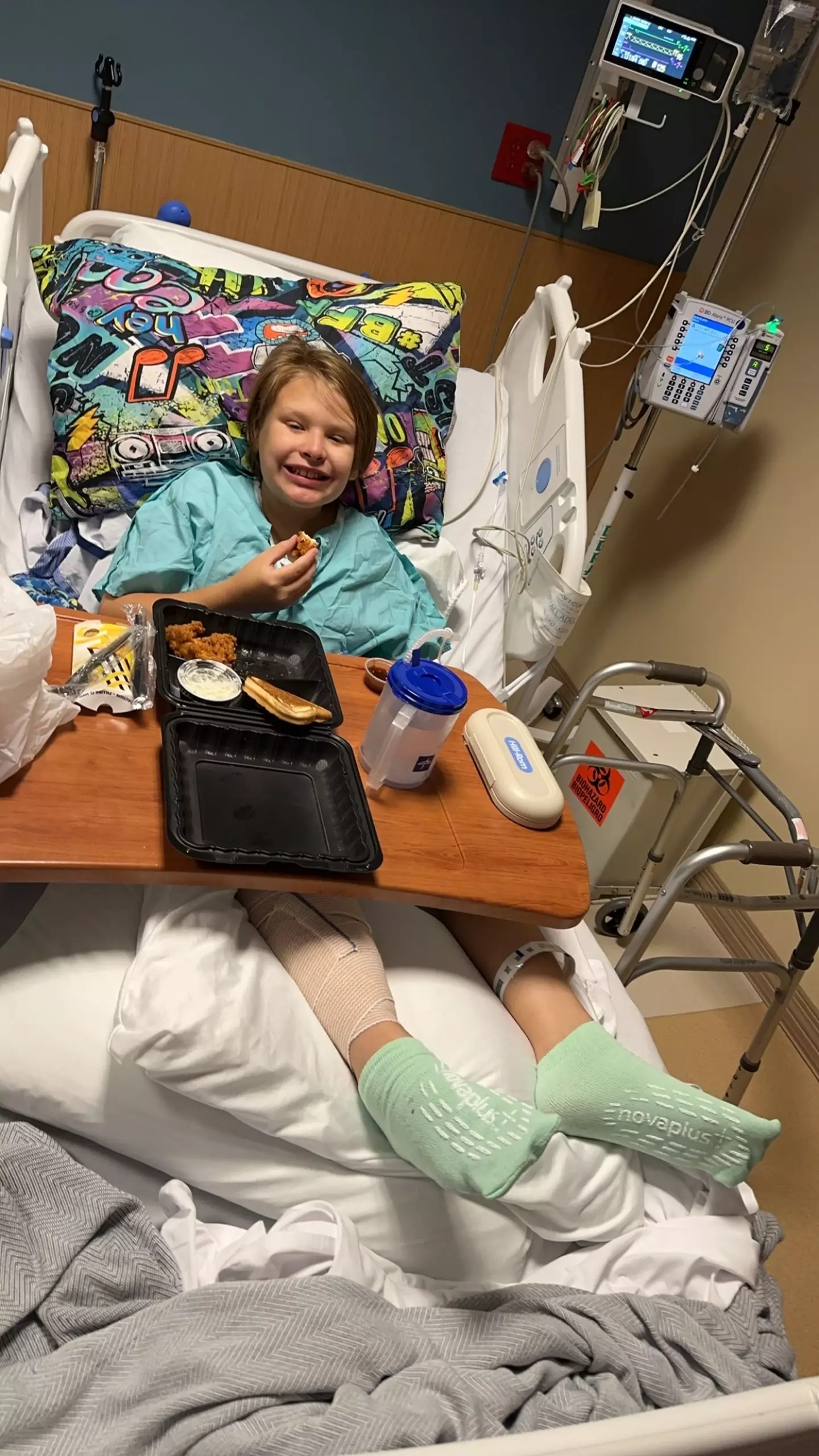 Treyson, 11, is lucky to be alive, his mum says (Kennedy News and Media)