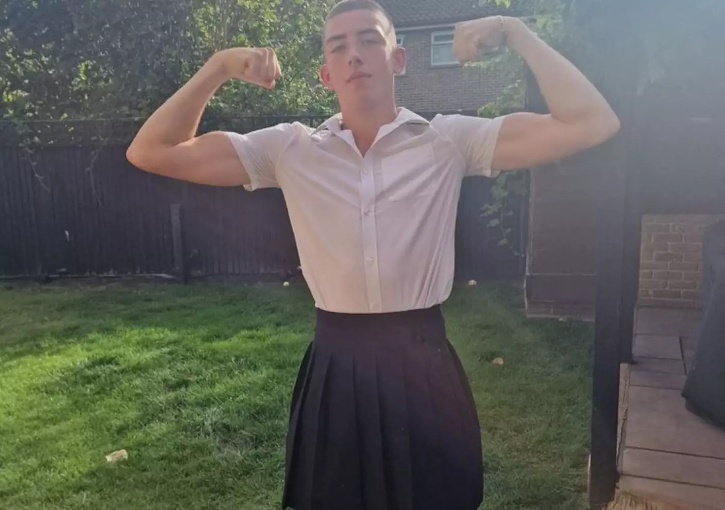 Joe wore the skirt for two days in a row before the rules changed.