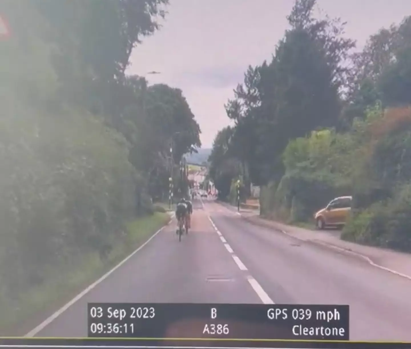 "Cyclists, please be mindful of your speeds" says police