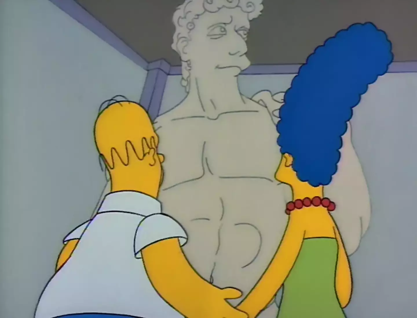 The Simpsons appeared to foreshadow the row over Michelangelo's David in Florida.