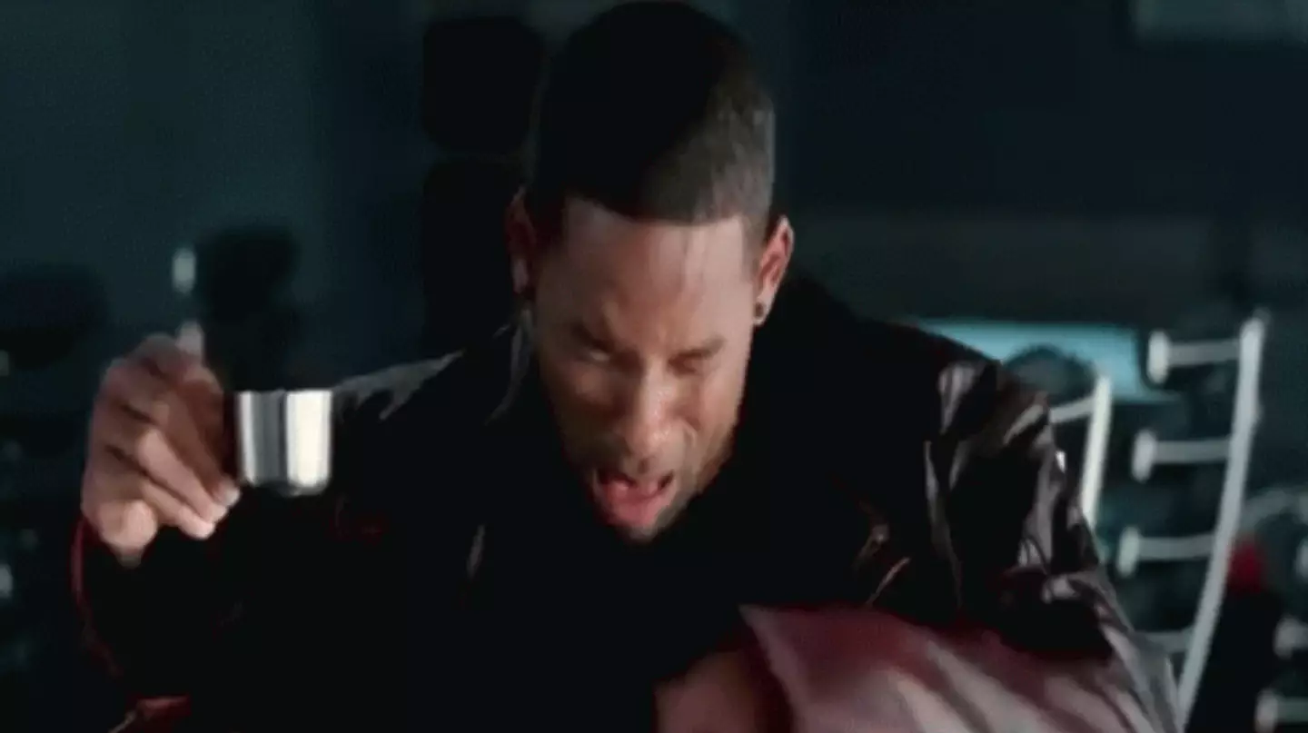 Will Smith sneezing in I, Robot.