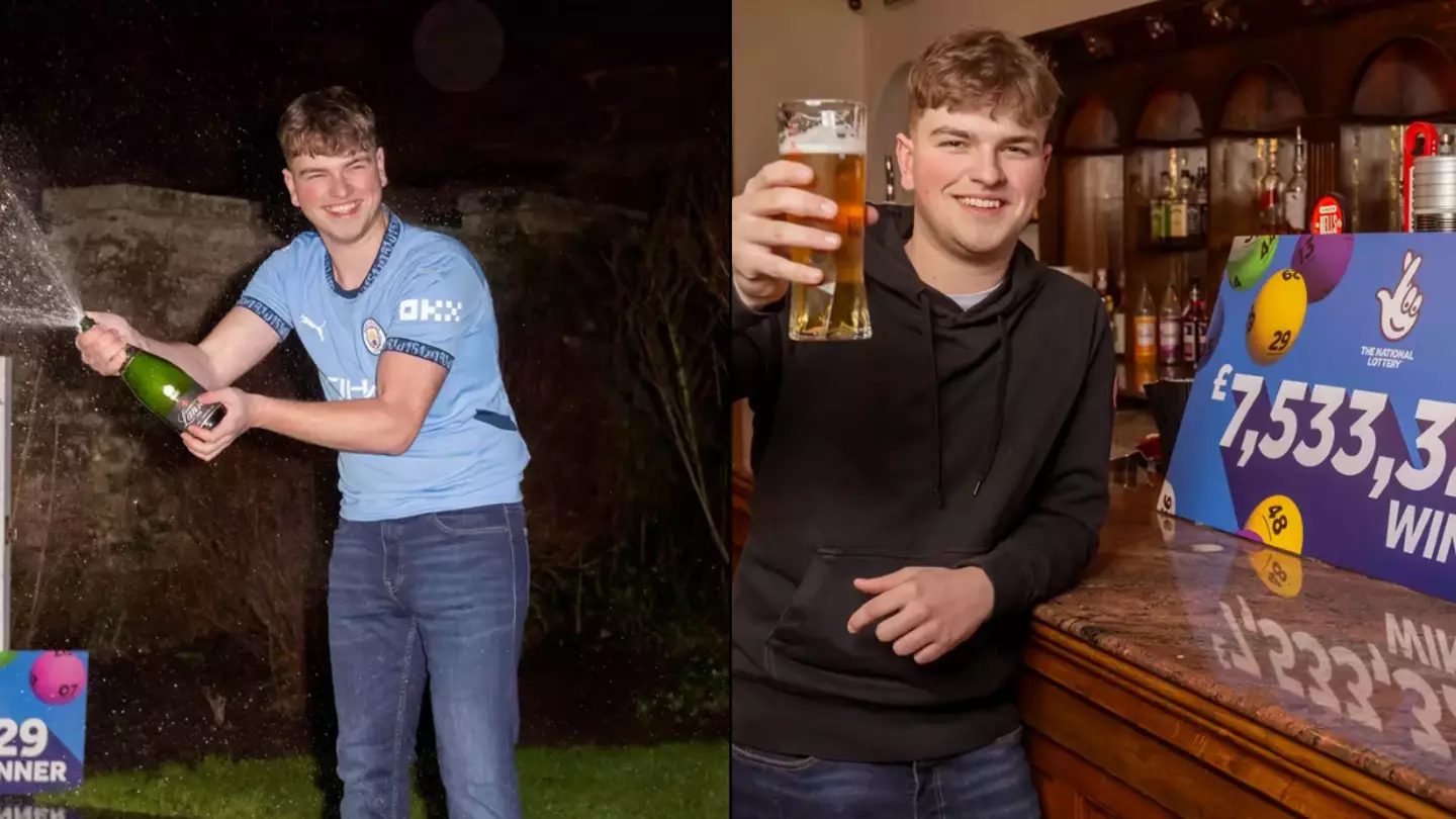 Why lad, 20, who won £7.5 million on lottery won't stop working and went back the day after