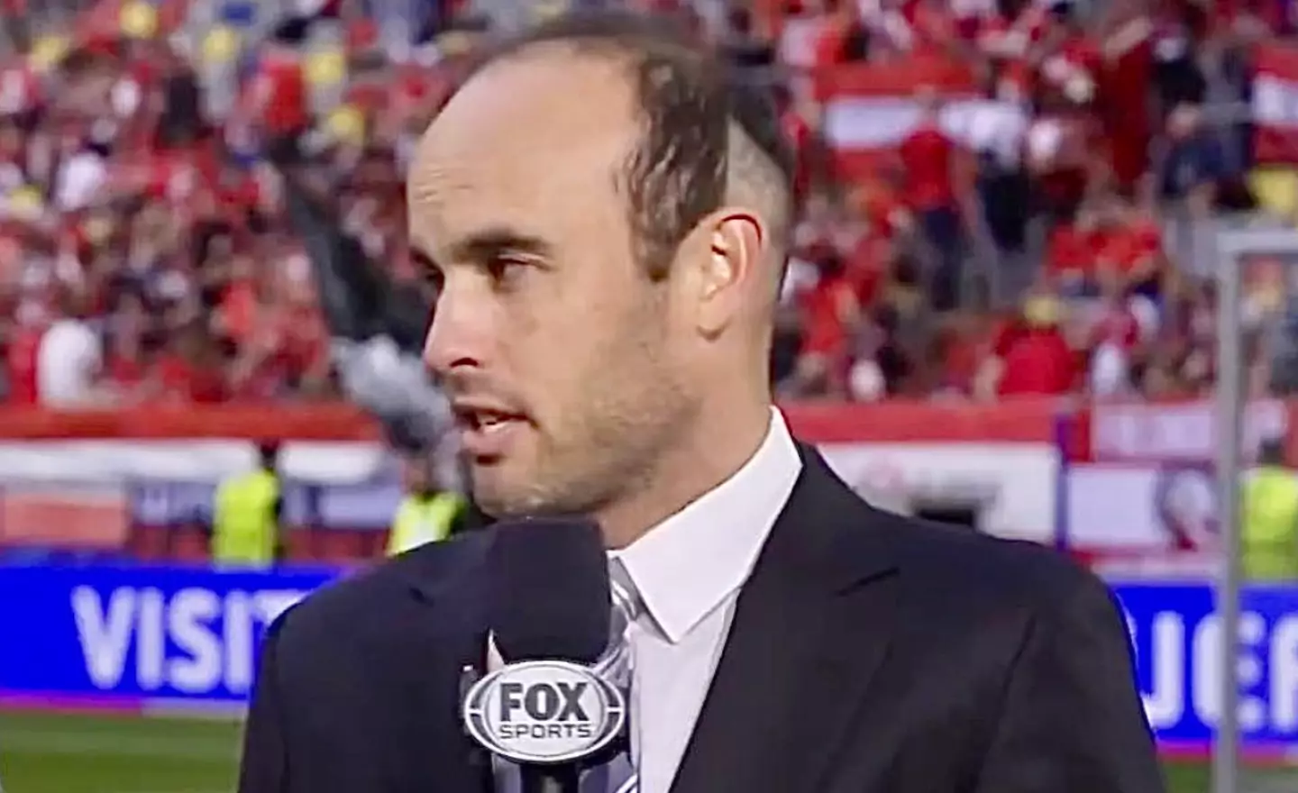 He has explained his hairstyle following the broadcast. (Fox Live)