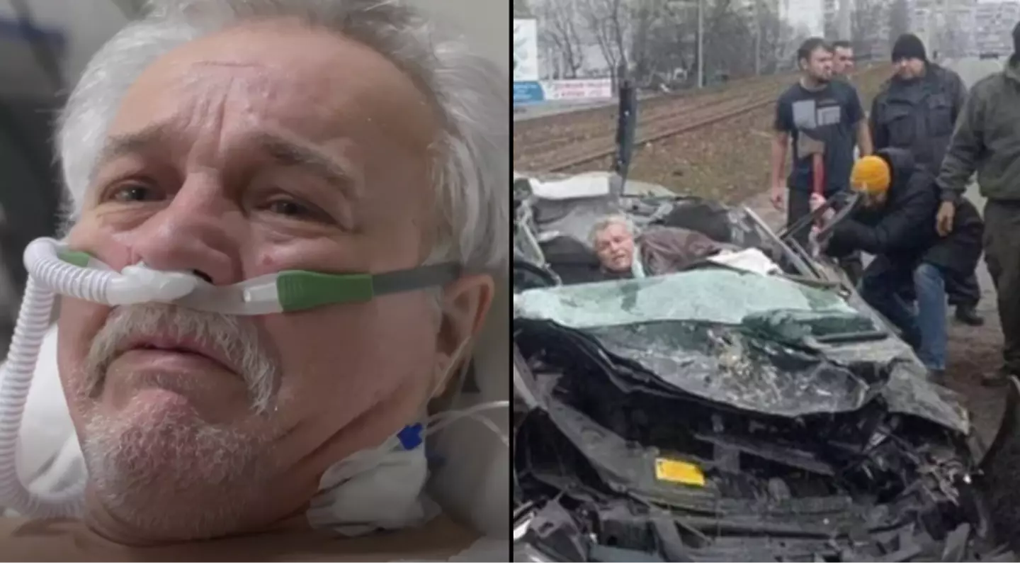 Ukrainian Man Run Over By Armoured Vehicle Says He'll Join Army As Soon As He Can Walk Again