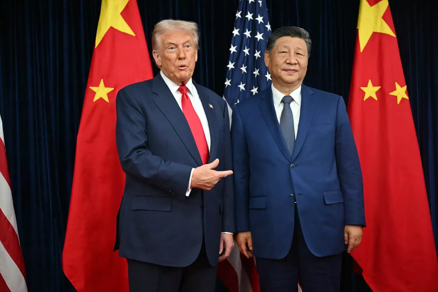 Trump met with Xi Jinping in South Korea today. (ANDREW CABALLERO-REYNOLDS/AFP via Getty Images)