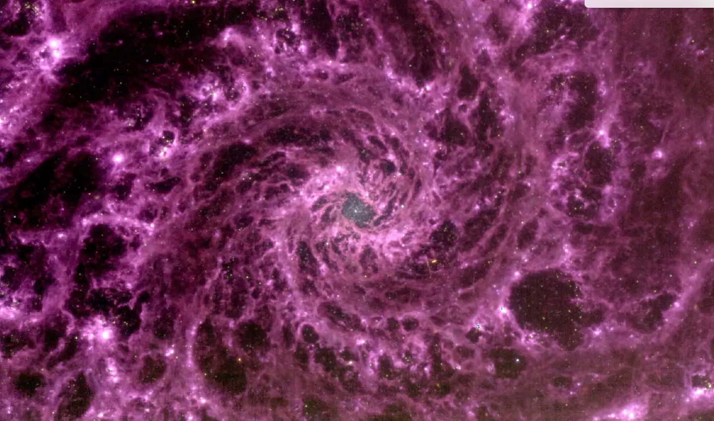 A mid-infrared image of the galaxy NGC 628.