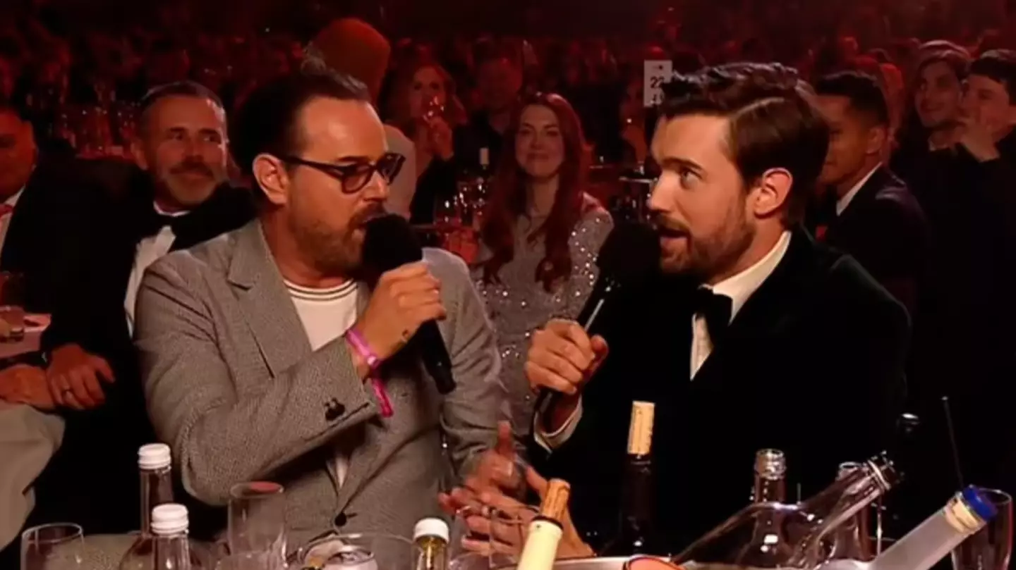 Video filmed inside Brit award shows unseen uncensored version of Danny Dyer and Jack Whitehall interview