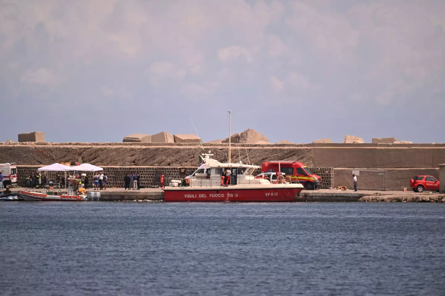 The captain of a nearby boat said that he saw the Bayesian sink.(Vincenzo Pepe/Getty Images)