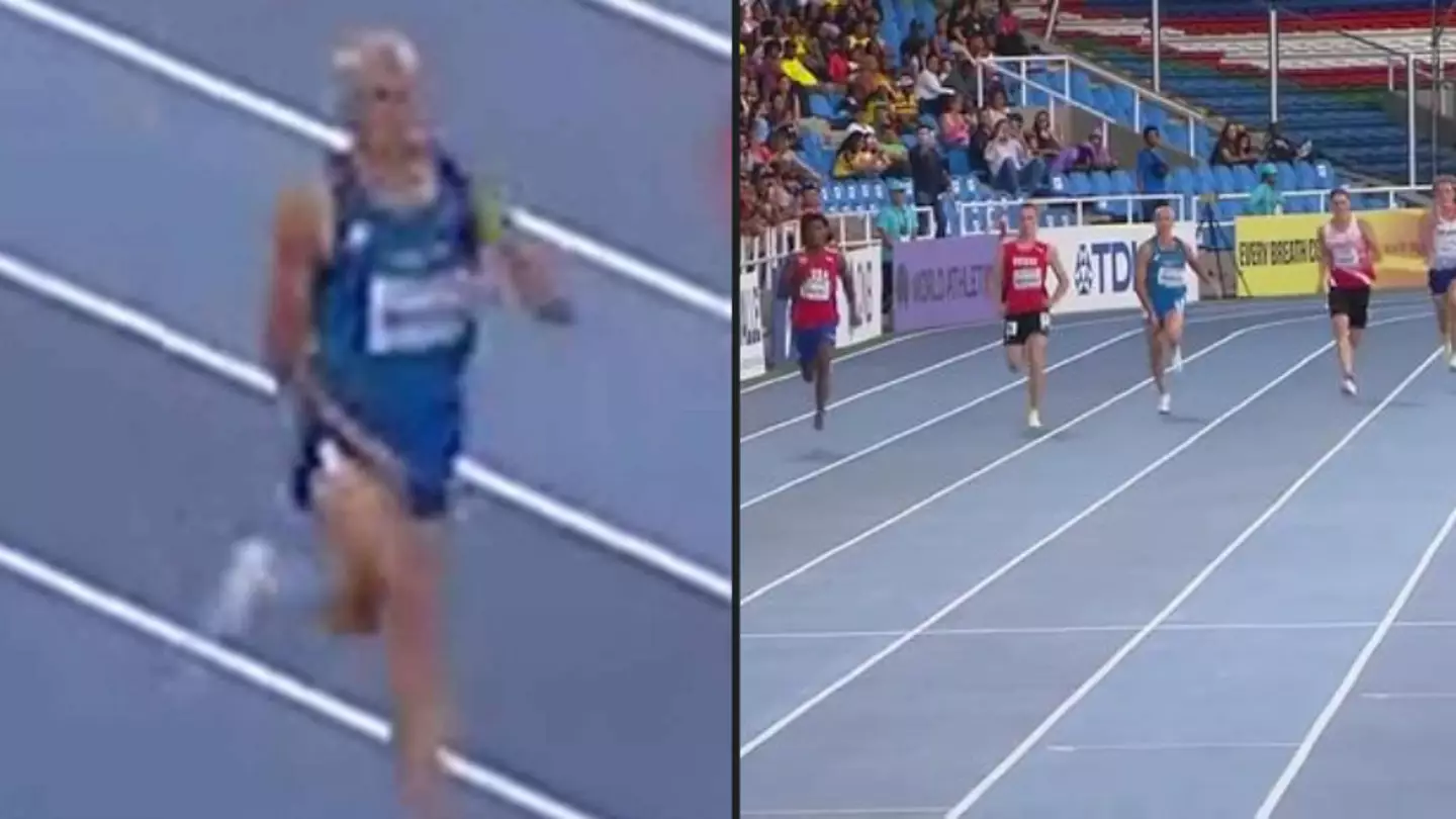 Runner comes last in 400m dash after his 'penis came out in the middle of the race'