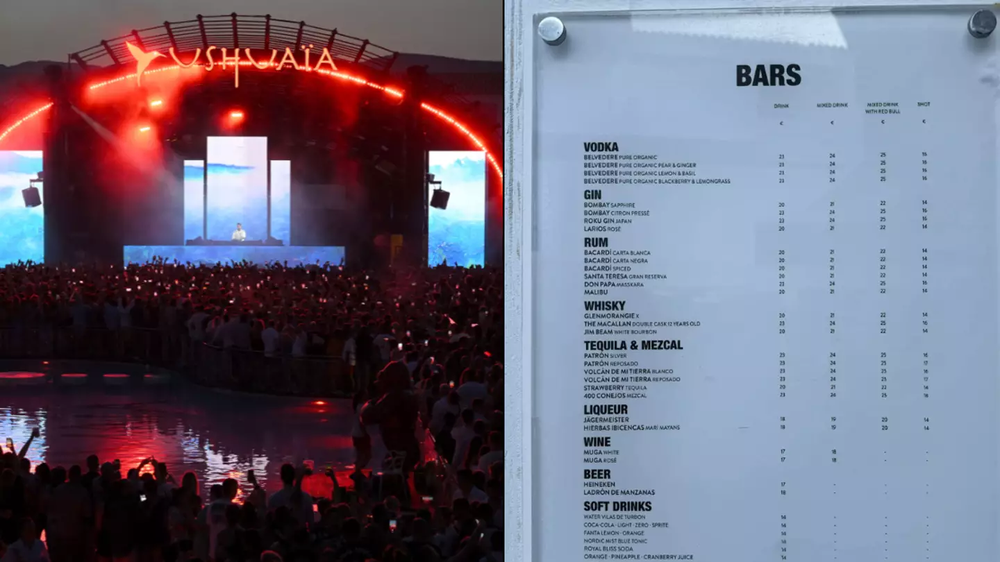 People stunned at cost of a coke after seeing Ushuaia Ibiza price list