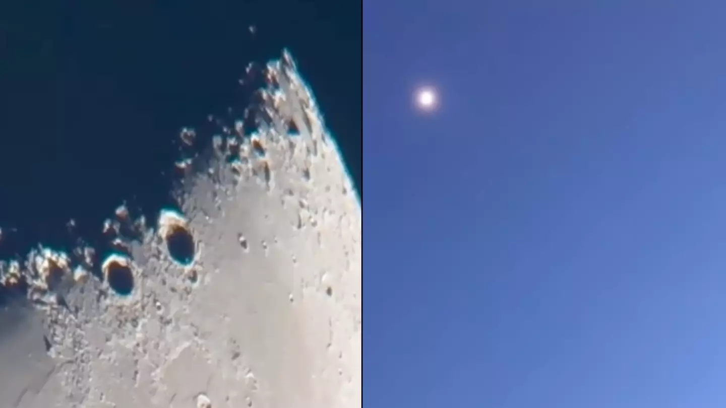 Baffled astronomer ‘cannot explain’ a UFO caught flying across the moon