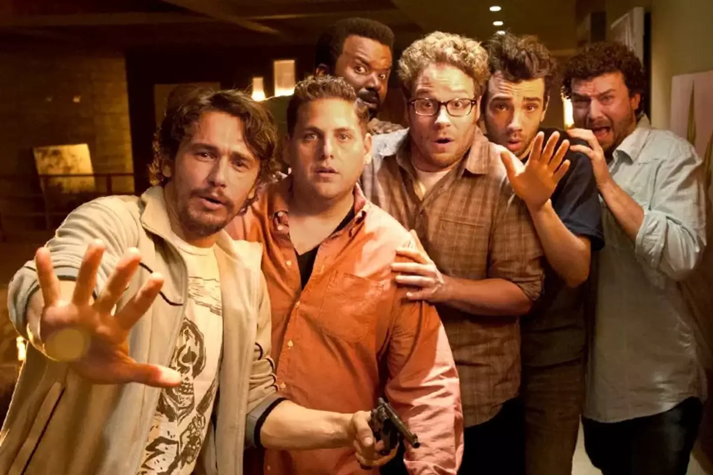 The film stars a group of celebs trying to survive the apocalypse (Sony)