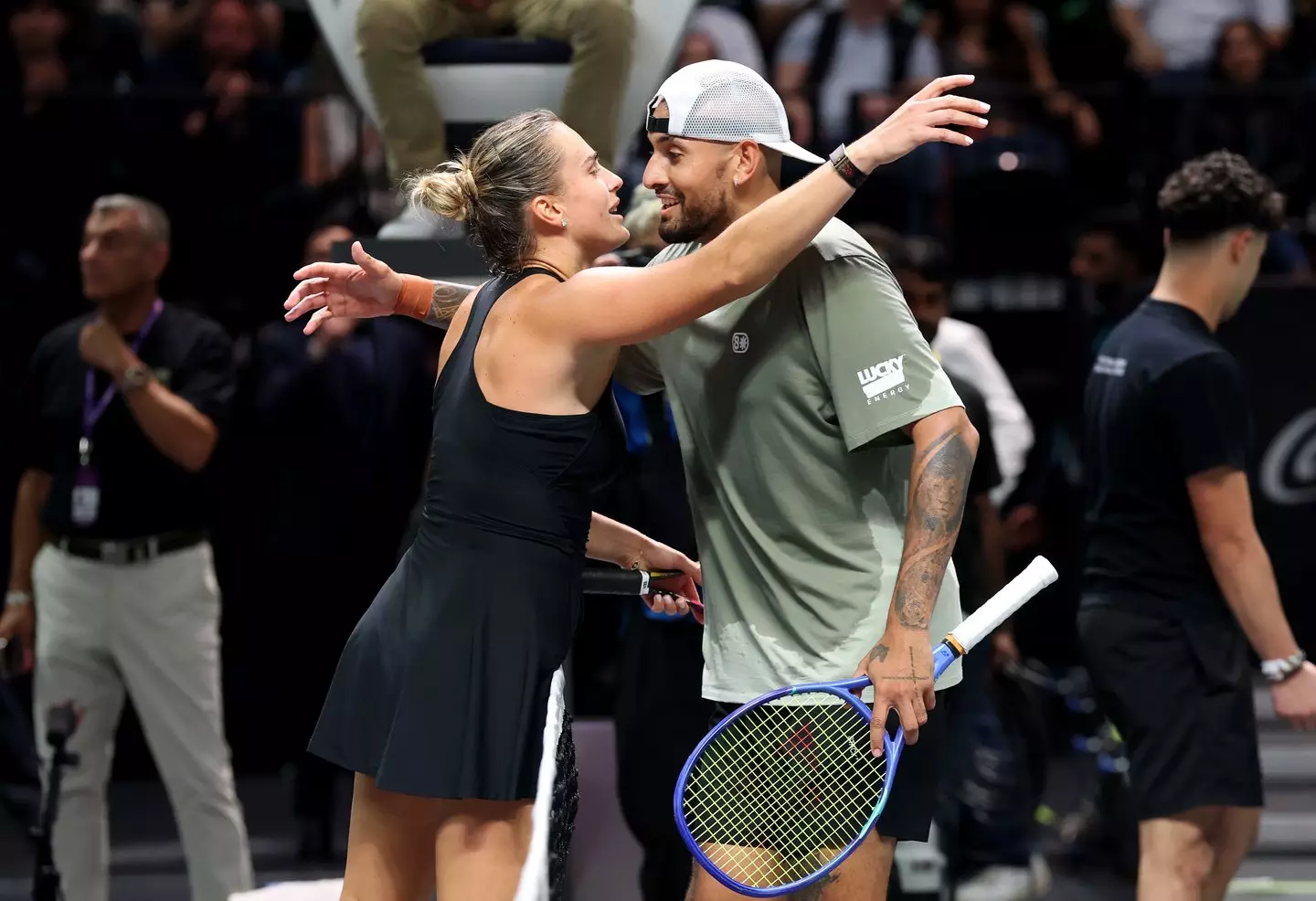 Aryna Sabalenka and Nick Kyrgios' ‘Battle of the Sexes’ exhibition match has proved controversial (Christopher Pike/Getty Images)