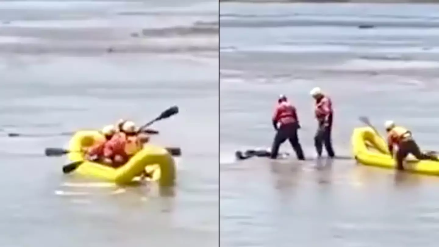 Rescue team was sent into river to recover 'dead body' before finding out what it really was