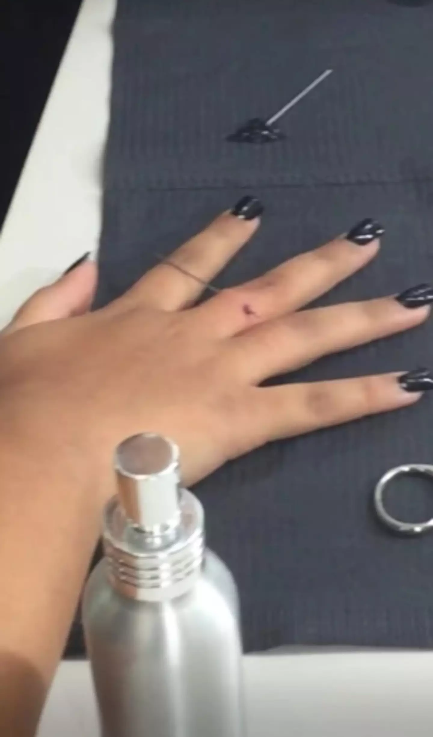 Kim K and North West have shared images of the 12-year-old getting the piercing (TikTok/kimandnorth)