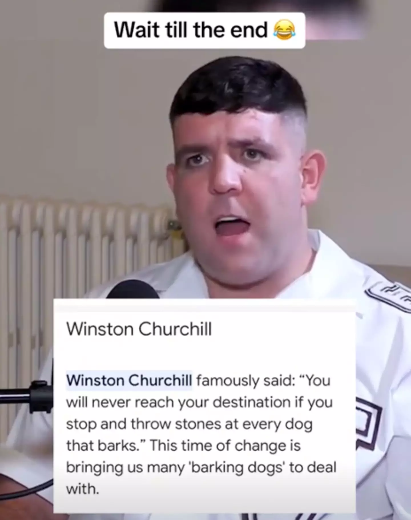 Jordan had accidentally quoted Winston Churchill.