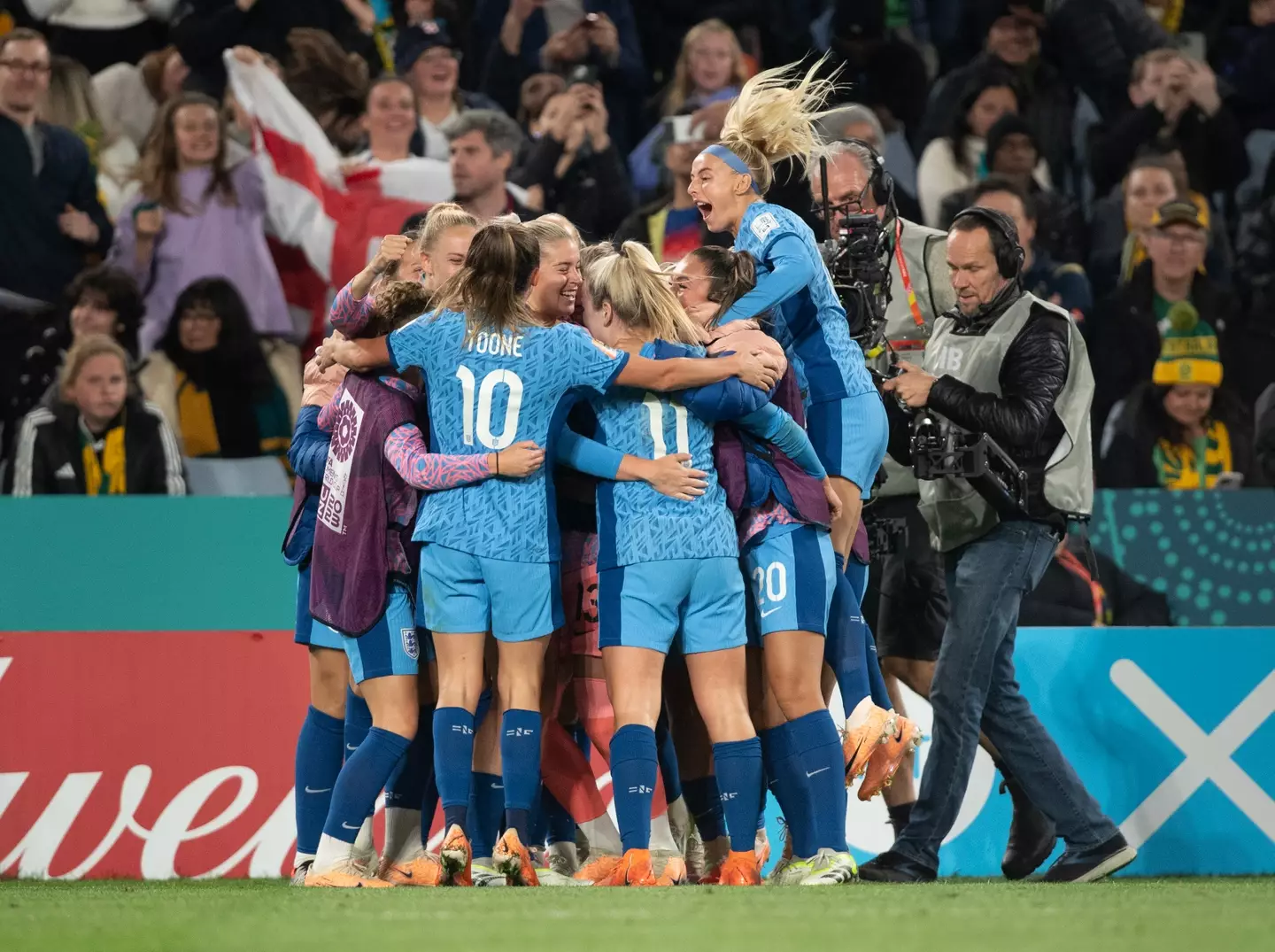 The Lionesses wore light blue in the World Cup semi-final against Australia.