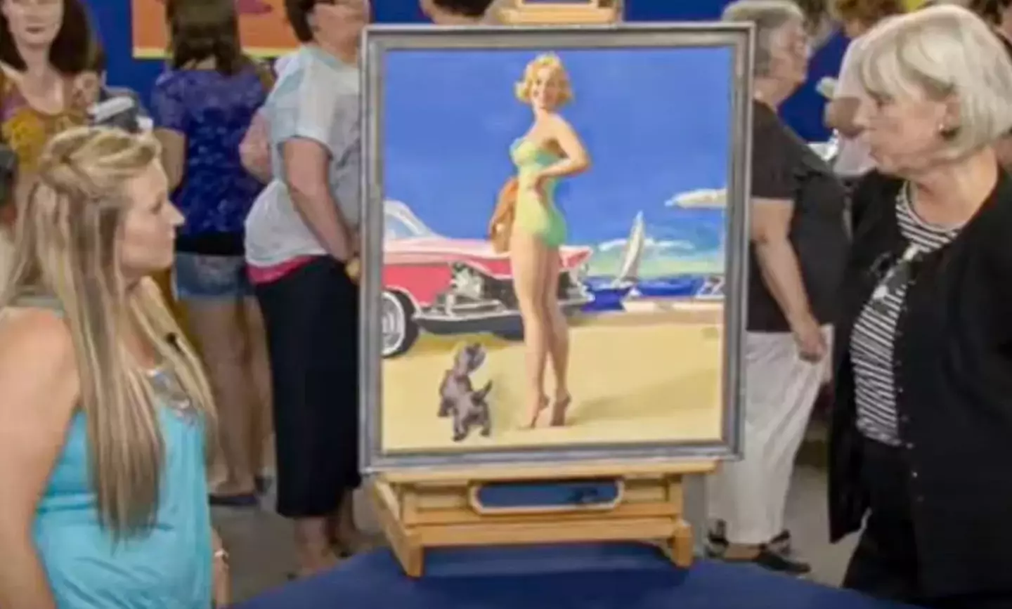 The woman explained her mother had given her the painting.