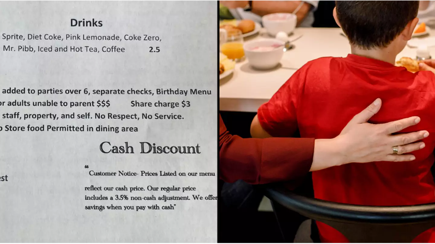 Parents furious after restaurant gives them a £41 fine for their ‘bad parenting’