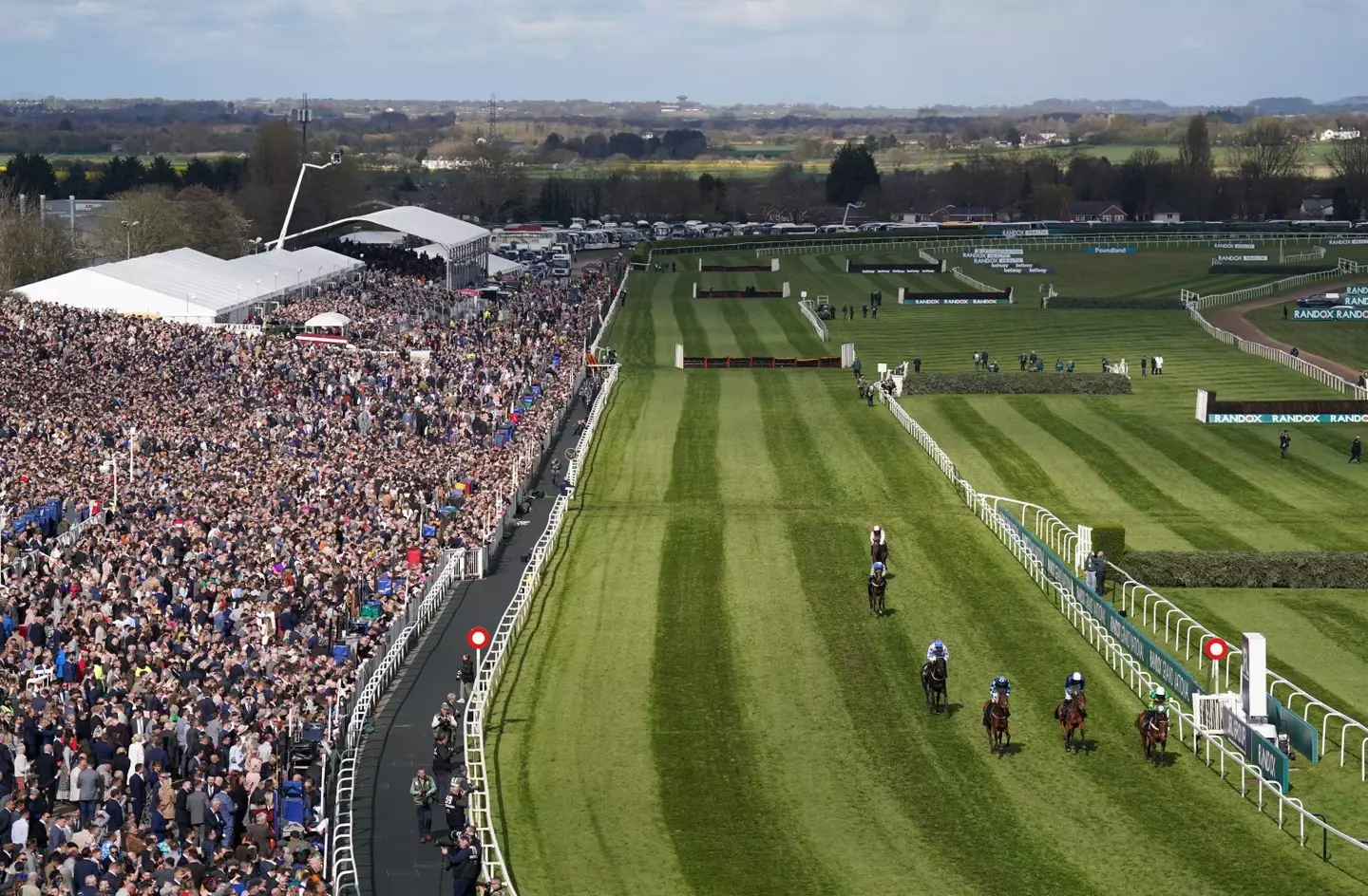 Thousands gathered for the race at Aintree.