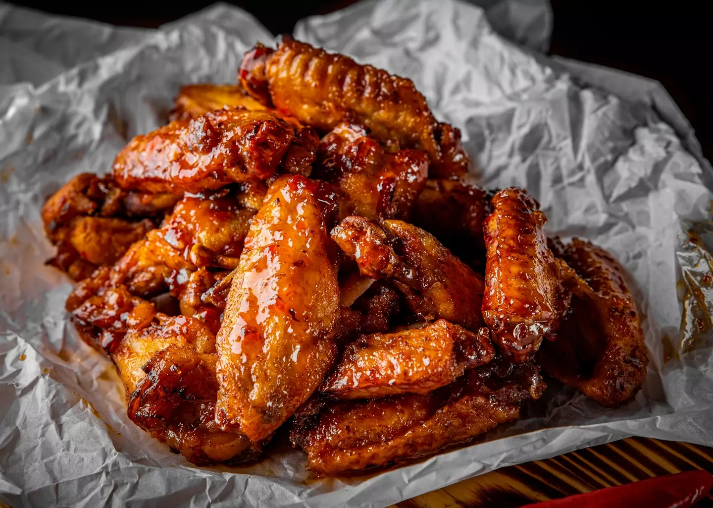A lot of the food she stole were chicken wings. (Getty Stock Photo)