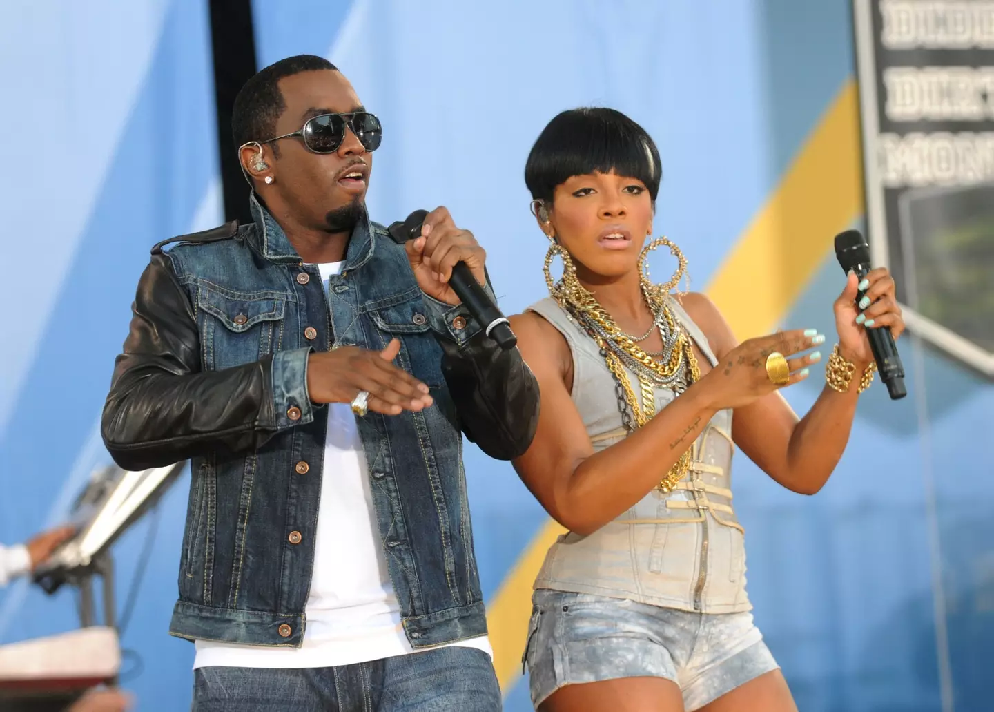 Richard performing with Diddy. (George Napolitano/FilmMagic)