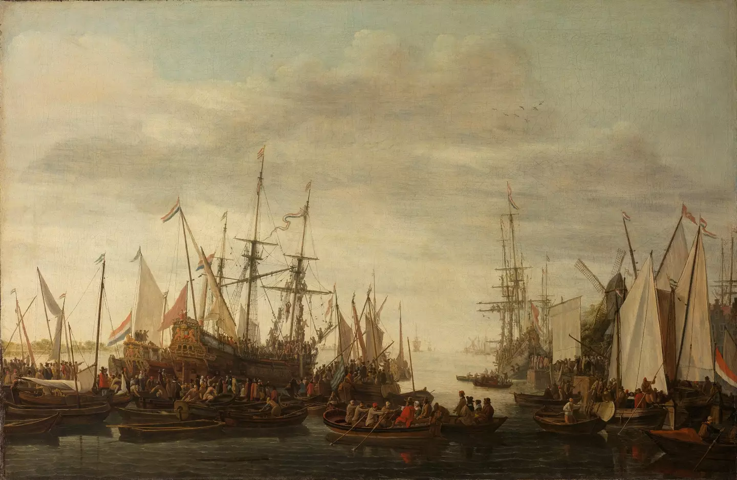 Keelhauling was depicted as a public punishment in the 17th Century painting 'The keel-hauling of the ship's surgeon of Admiral Jan van Nes' (Public Domain)