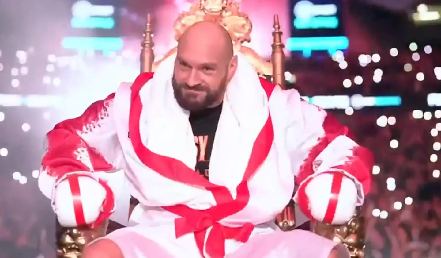 Tyson Fury wowed the crowds with his ring walk.