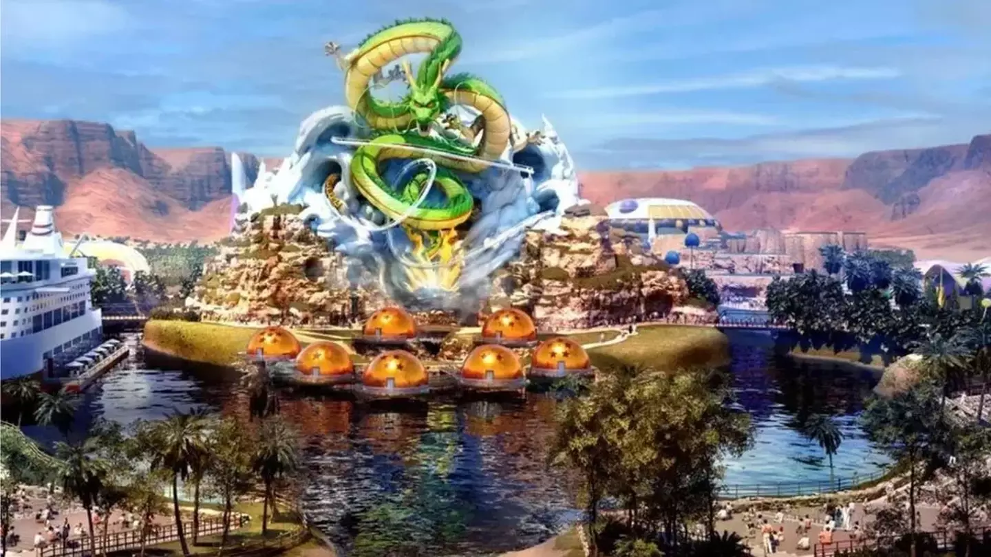 A 220ft tall Shenron rollercoaster will be the star of the show.