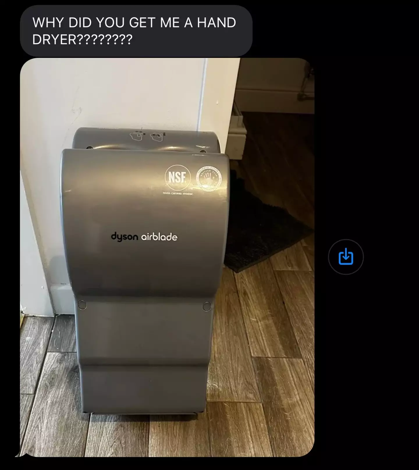 He claimed he got the Dyson Airwrap mixed up with the Dyson Airblade.