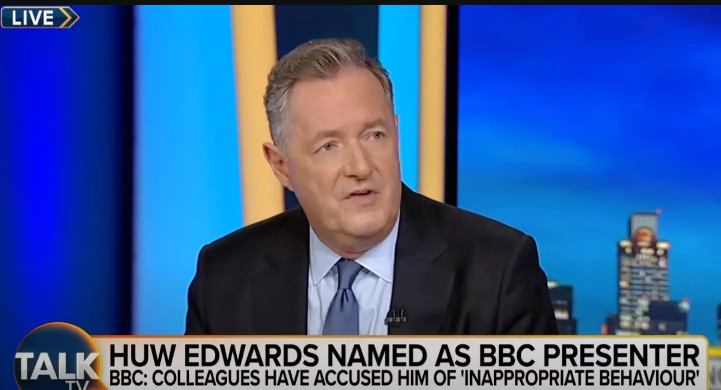 Morgan spoke out about his personal relationship with Huw Edwards.