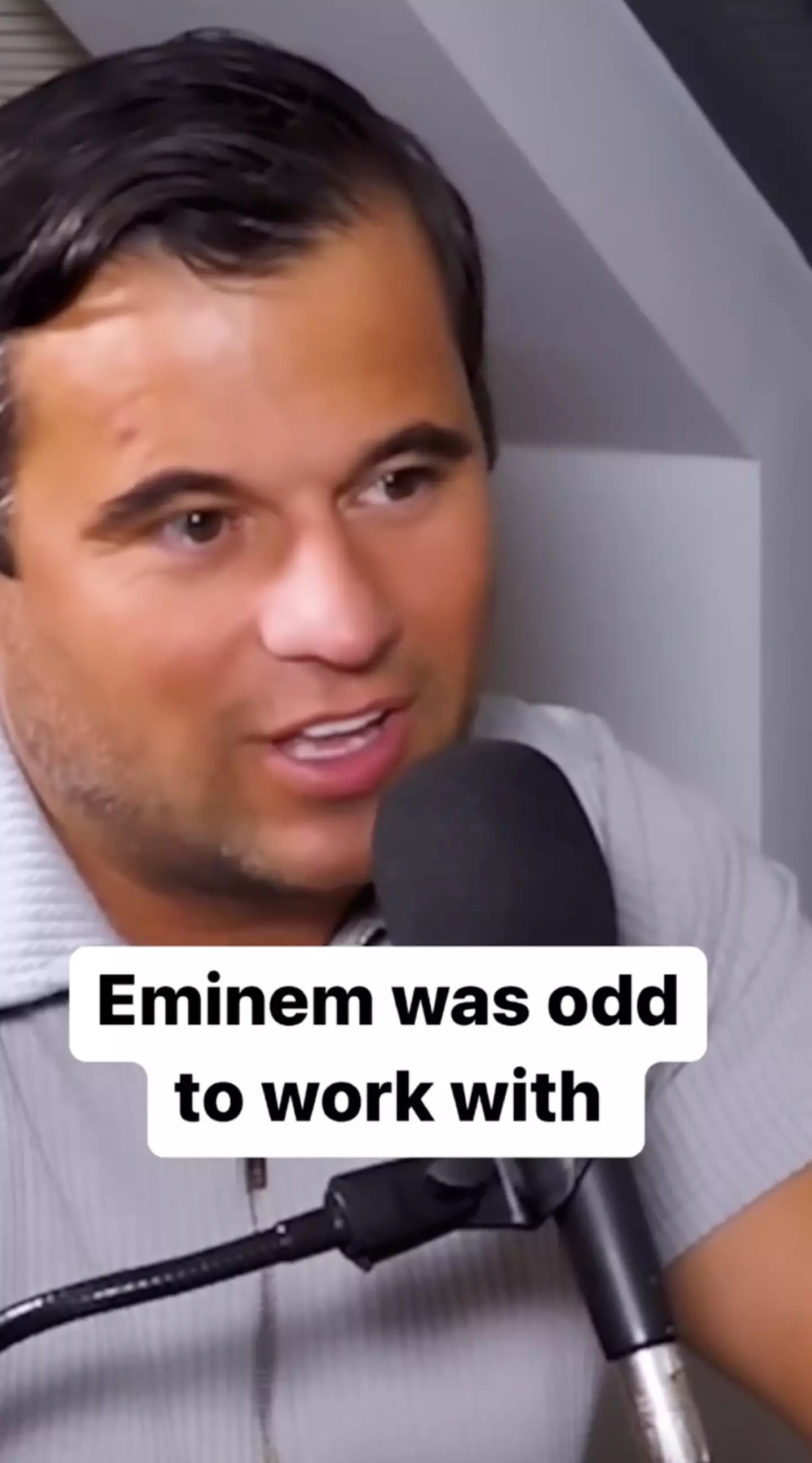 Speaking on the Anything Goes With James English podcast, the 49-year-old referred to Eminem as 'complicated' and 'remarkable'.