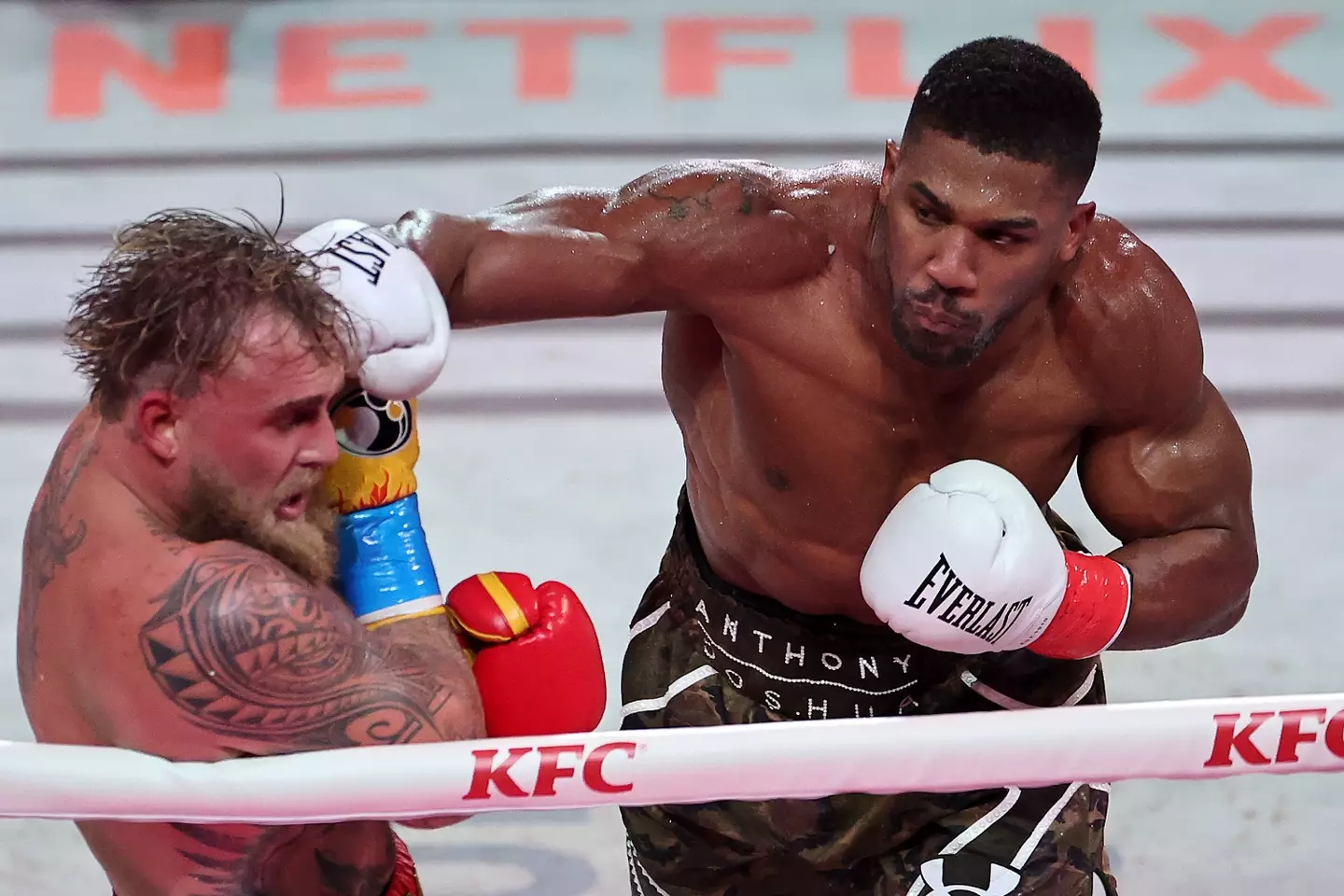 Jake Paul issued a statement about Anthony Joshua's crash from earlier today (Carmen Mandato/Getty Images for Netflix)