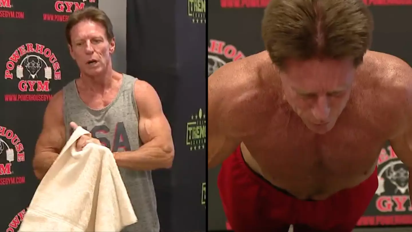 60-year-old smashes Guinness World Record for most pushups done in one hour