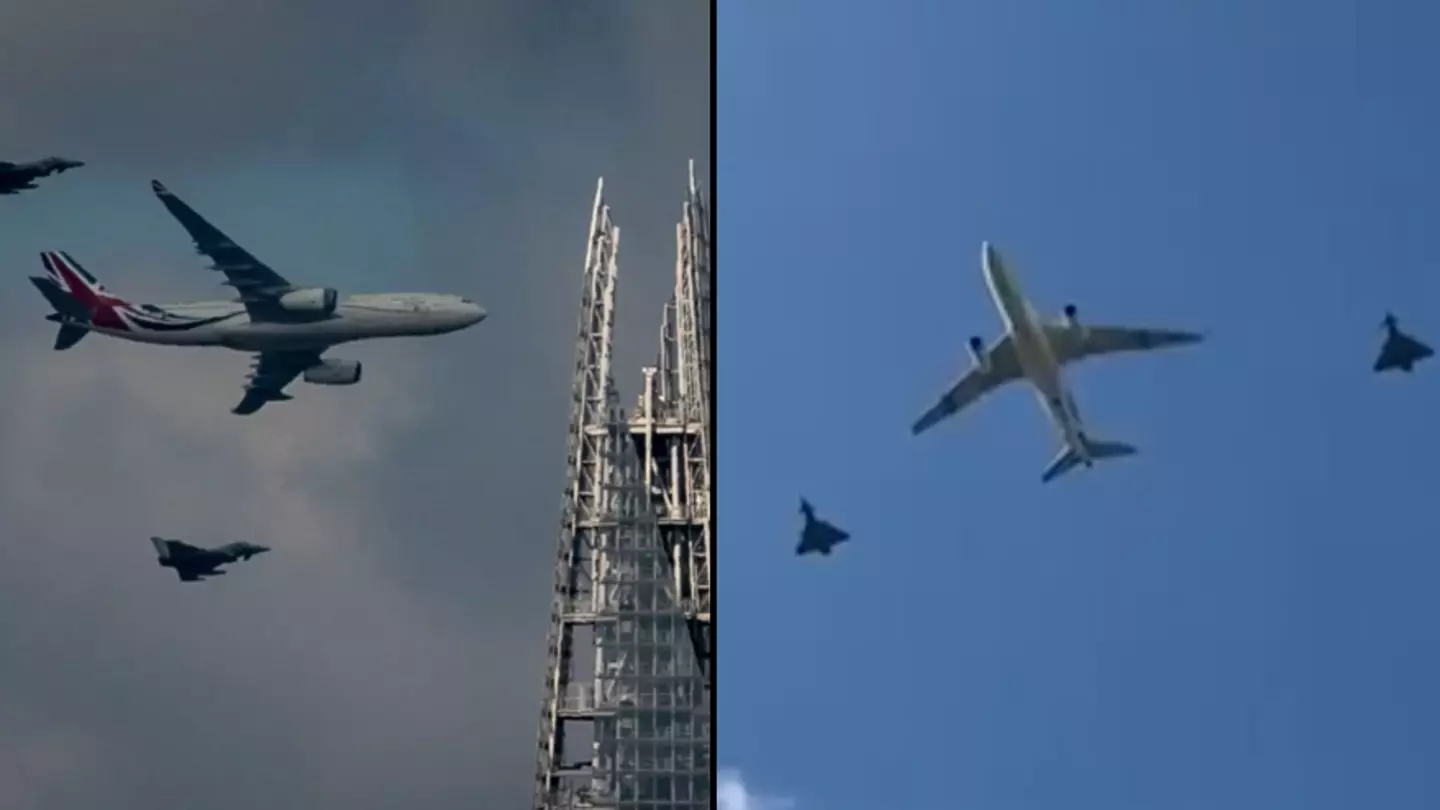 RAF Jets Spark Panic After They're Seen Escorting Plane Through London