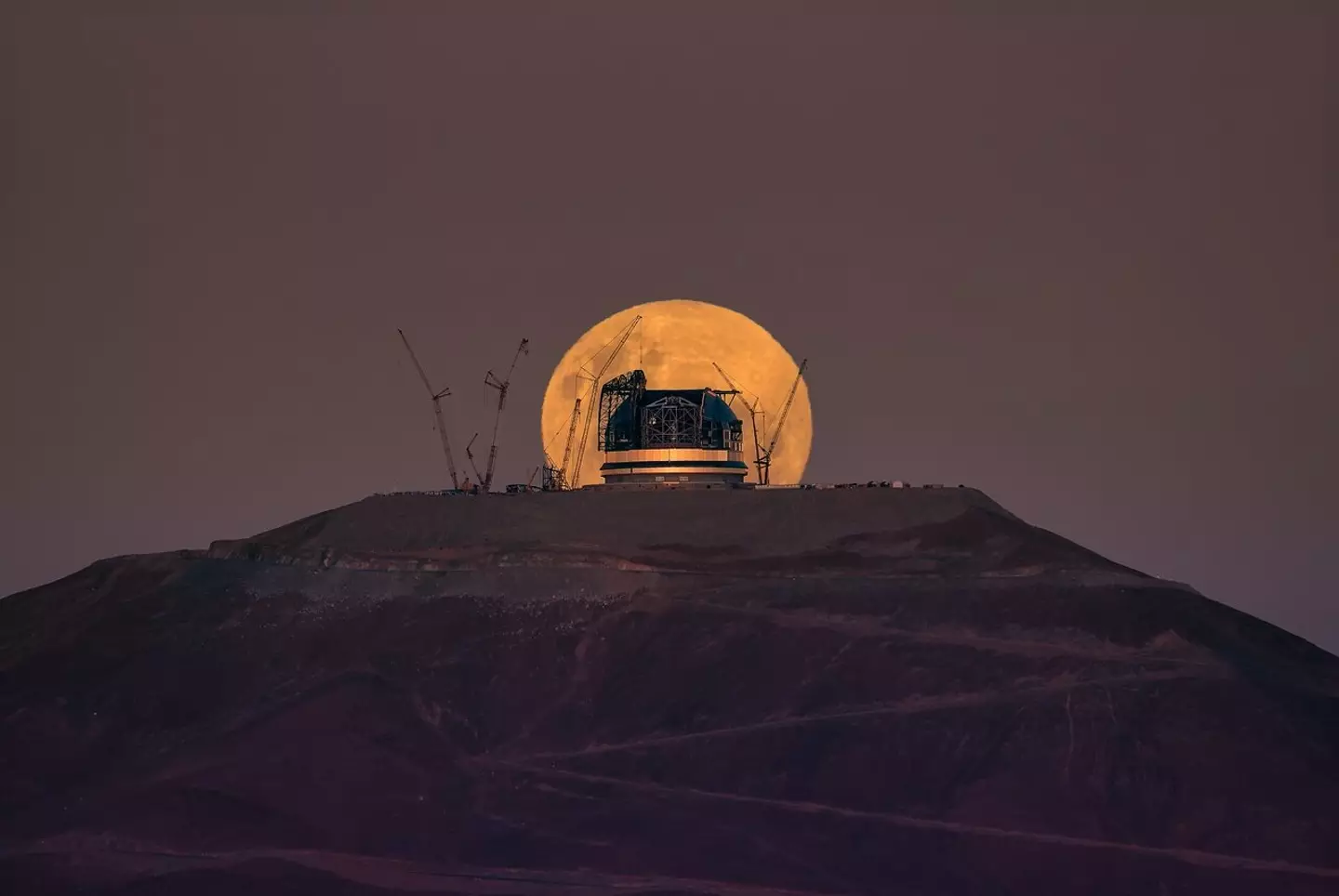 The 'Extremely Large Telescope' pictured in March 2025 (J. Beltrán/ESO)